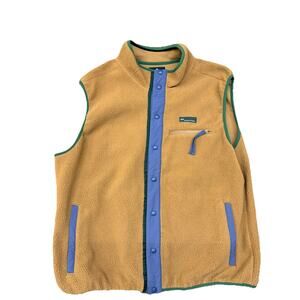 Columbia Helvetia Vest Men's Fleece Sherpa Jacket Snap Buttons Size L